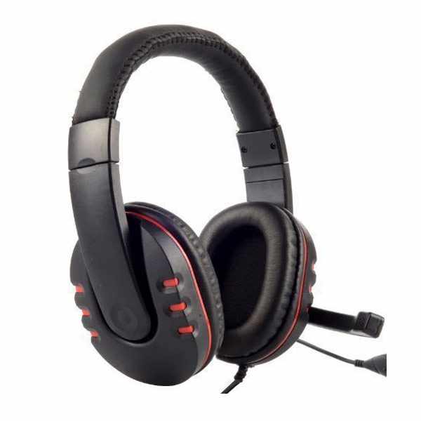 Bowink USB Stereo Live Headphone Earphone Microphone Gaming Headset for Ps3 Pc Laptop (Black)